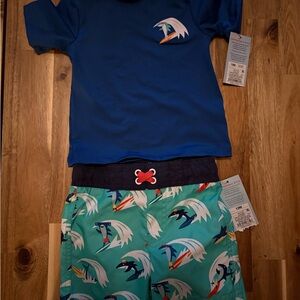 Cat & Jack Blue and Green Kids Swim Set